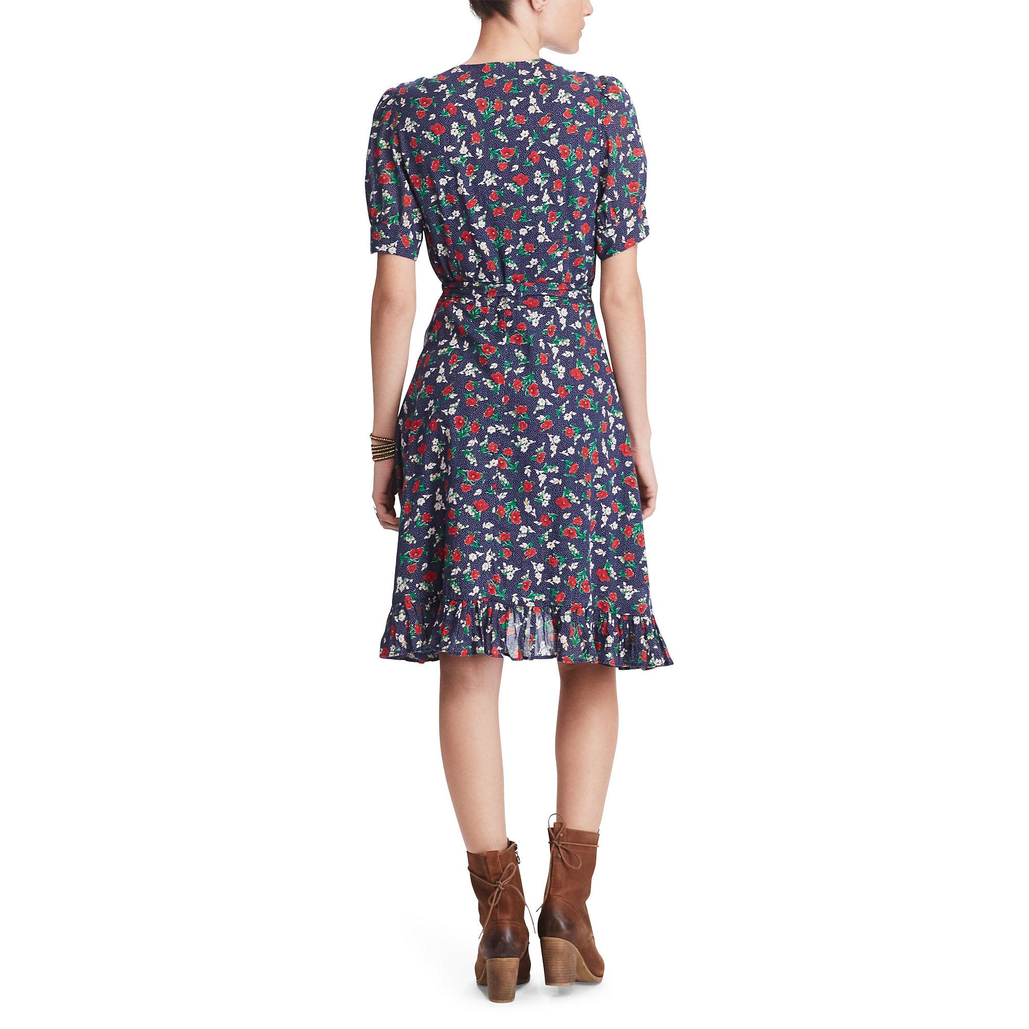 Lyst - Denim & Supply Ralph Lauren Floral-print Wrap Dress in Blue Gallery